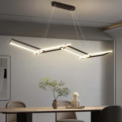 150 cm Dimmable Geometric Shapes Pendant Light Metal Acrylic Artistic Style Modern Style Geometrical Black Contemporary Modern 110-240 V