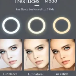 10" 26cm Fill Light with Tripod Live Broadcast Ring Light 10 Bightness Level for Selfie Photography and Beauty