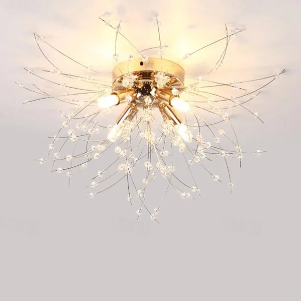 54/55/56/58 cm Firework Design Flush Ceiling Light LED Metal Modern Style Floral Style Geometrical Electroplated Nordic Style 220-240V