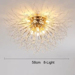 54/55/56/58 cm Firework Design Flush Ceiling Light LED Metal Modern Style Floral Style Geometrical Electroplated Nordic Style 220-240V