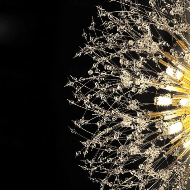 54/55/56/58 cm Firework Design Flush Ceiling Light LED Metal Modern Style Floral Style Geometrical Electroplated Nordic Style 220-240V