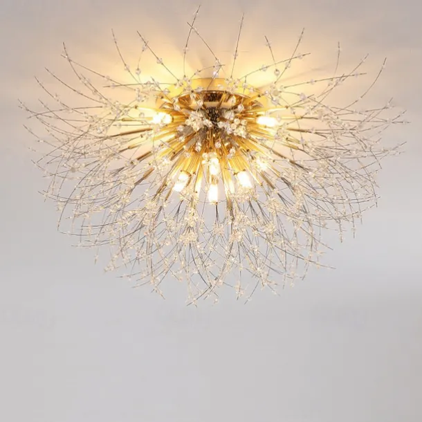 54/55/56/58 cm Firework Design Flush Ceiling Light LED Metal Modern Style Floral Style Geometrical Electroplated Nordic Style 220-240V