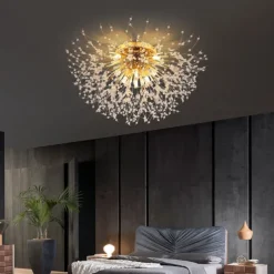 54/55/56/58 cm Firework Design Flush Ceiling Light LED Metal Modern Style Floral Style Geometrical Electroplated Nordic Style 220-240V