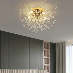 54/55/56/58 cm Firework Design Flush Ceiling Light LED Metal Modern Style Floral Style Geometrical Electroplated Nordic Style 220-240V