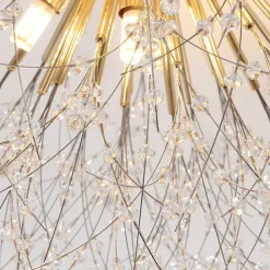 54/55/56/58 cm Firework Design Flush Ceiling Light LED Metal Modern Style Floral Style Geometrical Electroplated Nordic Style 220-240V