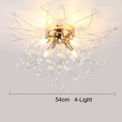 54/55/56/58 cm Firework Design Flush Ceiling Light LED Metal Modern Style Floral Style Geometrical Electroplated Nordic Style 220-240V