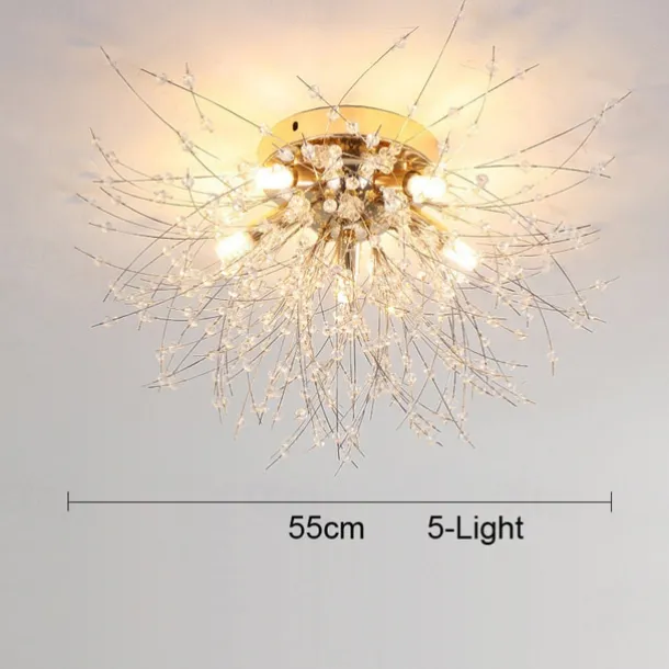 54/55/56/58 cm Firework Design Flush Ceiling Light LED Metal Modern Style Floral Style Geometrical Electroplated Nordic Style 220-240V
