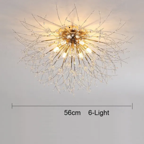 54/55/56/58 cm Firework Design Flush Ceiling Light LED Metal Modern Style Floral Style Geometrical Electroplated Nordic Style 220-240V
