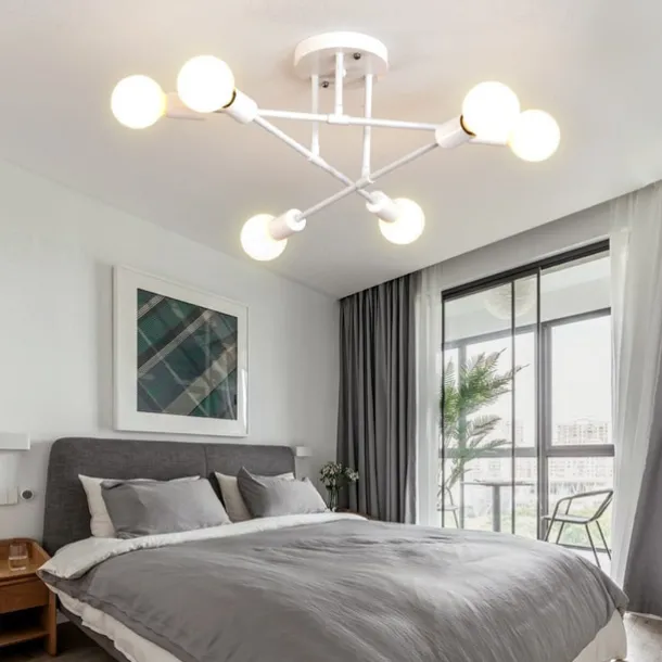 72 cm Globe Design Geometric Shapes Flush Mount Lights Metal Sputnik Linear Geometrical Painted Finishes Contemporary Artistic Nordic Style 110-220V 220-240V