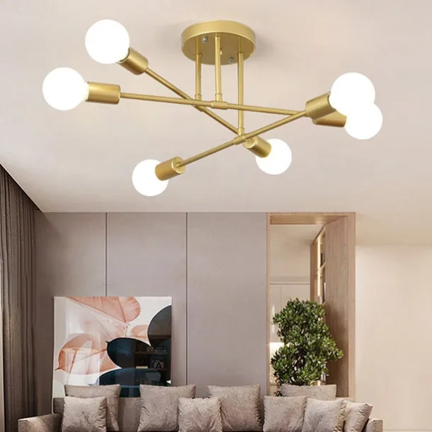 72 cm Globe Design Geometric Shapes Flush Mount Lights Metal Sputnik Linear Geometrical Painted Finishes Contemporary Artistic Nordic Style 110-220V 220-240V