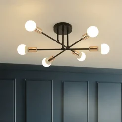 72 cm Globe Design Geometric Shapes Flush Mount Lights Metal Sputnik Linear Geometrical Painted Finishes Contemporary Artistic Nordic Style 110-220V 220-240V