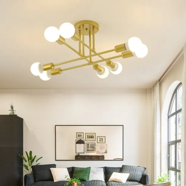 72 cm Globe Design Geometric Shapes Flush Mount Lights Metal Sputnik Linear Geometrical Painted Finishes Contemporary Artistic Nordic Style 110-220V 220-240V