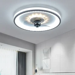 48 cm LED Ceiling Fan Light Ceiling Fan Metal Painted Finishes Modern 220-240V