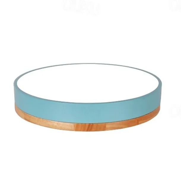 40/50/60 cm LED Ceiling Light Nordic Style Basic Flush Mount Lights Metal Sector Painted Finishes Wood Modern White Black Yellow Green Blue Pink Gray 110-120V 220-240V
