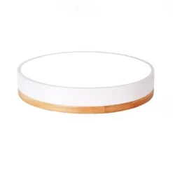 40/50/60 cm LED Ceiling Light Nordic Style Basic Flush Mount Lights Metal Sector Painted Finishes Wood Modern White Black Yellow Green Blue Pink Gray 110-120V 220-240V