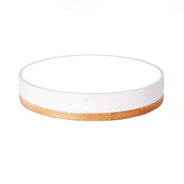40/50/60 cm LED Ceiling Light Nordic Style Basic Flush Mount Lights Metal Sector Painted Finishes Wood Modern White Black Yellow Green Blue Pink Gray 110-120V 220-240V