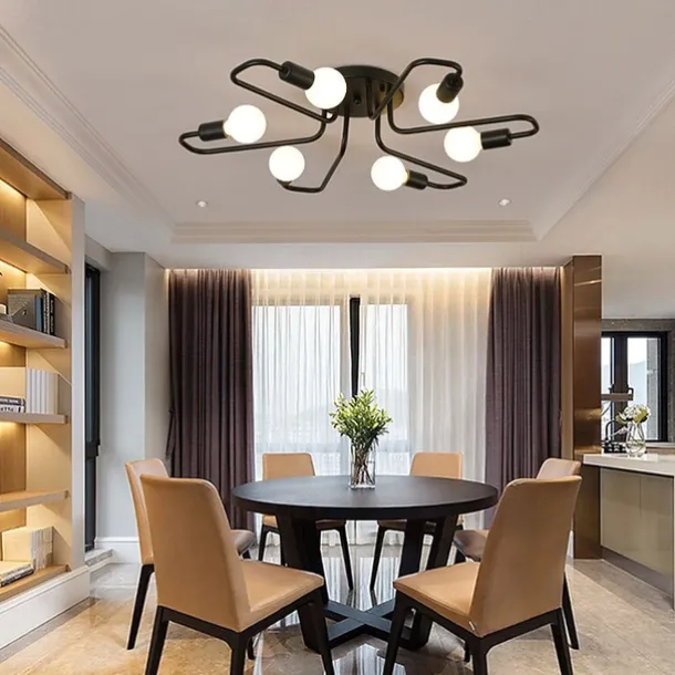 72 cm LED Ceiling Light Nordic Style Flush Mount Light Chandelier Metal Sputnik Linear Mini Painted Finishes Modern 110-120V 220-240V