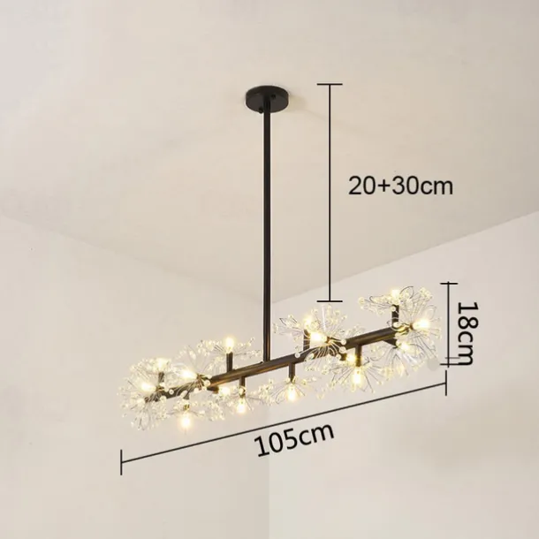 105 cm LED Pendant Light Single Design Metal Modern Style Stylish Floral Style Electroplated Painted Finishes LED Nordic Style 220-240V