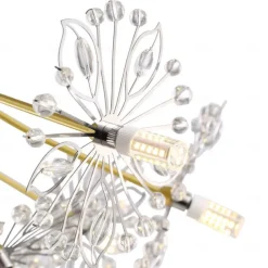 77 cm Modern Firework Chandeliers 19 Lights Crystal Dandelion Chandelier Pendant Lights Fixtures Sputnik Globe Design Artistic Nordic Style Living Room Bedroom Restaurant Flower Design