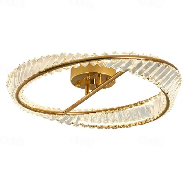 60 cm Nordic Style Ceiling Light LED Crystal Copper Modern Living Room 220-240V