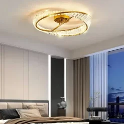 60 cm Nordic Style Ceiling Light LED Crystal Copper Modern Living Room 220-240V