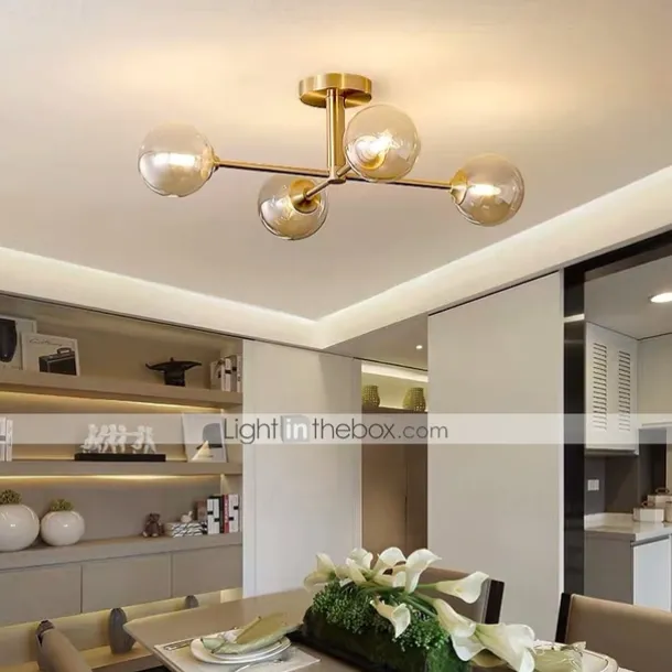 66 cm Pendant Lantern Design Flush Mount Lights Metal Sputnik Brass Nordic Style 220-240V