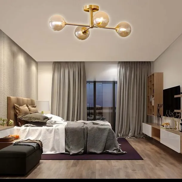 66 cm Pendant Lantern Design Flush Mount Lights Metal Sputnik Brass Nordic Style 220-240V