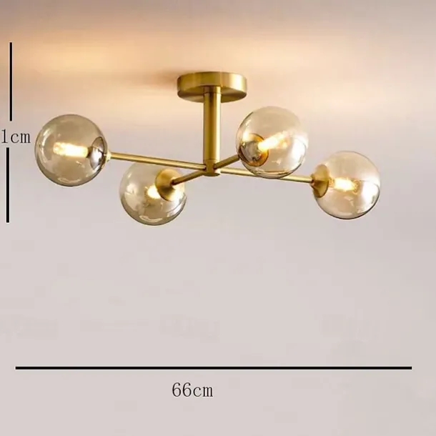 66 cm Pendant Lantern Design Flush Mount Lights Metal Sputnik Brass Nordic Style 220-240V