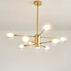 97 cm Pendant Lantern Design Chandelier Metal Sputnik Globe Empire Painted Finishes Contemporary Artistic 220-240V