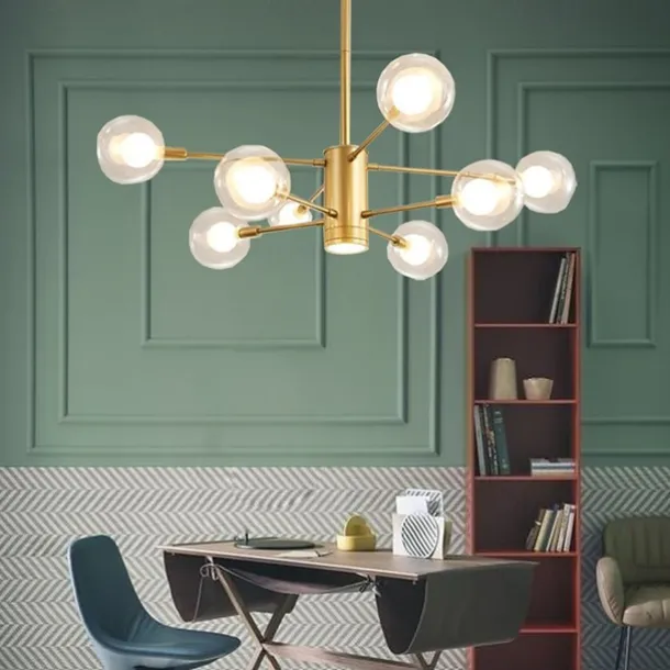 97 cm Pendant Lantern Design Chandelier Metal Sputnik Globe Empire Painted Finishes Contemporary Artistic 220-240V