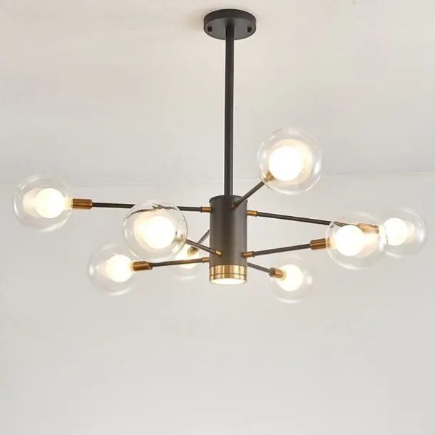 97 cm Pendant Lantern Design Chandelier Metal Sputnik Globe Empire Painted Finishes Contemporary Artistic 220-240V