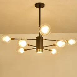 97 cm Pendant Lantern Design Chandelier Metal Sputnik Globe Empire Painted Finishes Contemporary Artistic 220-240V