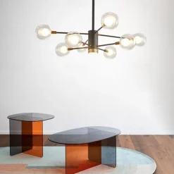 97 cm Pendant Lantern Design Chandelier Metal Sputnik Globe Empire Painted Finishes Contemporary Artistic 220-240V