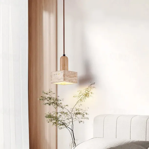 21 cm Pendant Lantern Design Geometric Shapes Pendant Light Stone Artistic Style Formal Style Vintage Style Vintage Traditional / Classic 110-120V 220-240V