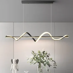 100 cm Pendant Light LED Metal Artistic Style Modern Restaurant Lamp Nordic Style Creative Design Spiral Chandelier
