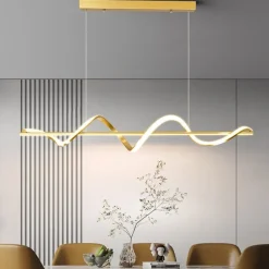 100 cm Pendant Light LED Metal Artistic Style Modern Restaurant Lamp Nordic Style Creative Design Spiral Chandelier
