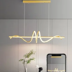 100 cm Pendant Light LED Metal Artistic Style Modern Restaurant Lamp Nordic Style Creative Design Spiral Chandelier