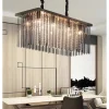 80 cm Premium Crystal Chandelier Pendant Light Stainless Steel Modern Island Light 110-120V 220-240V