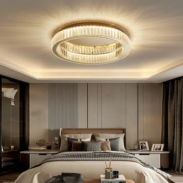 50 cm Round Ceiling Light LED Chandelier Stainless Steel Nordic Style Dining Room Living Room Bedroom