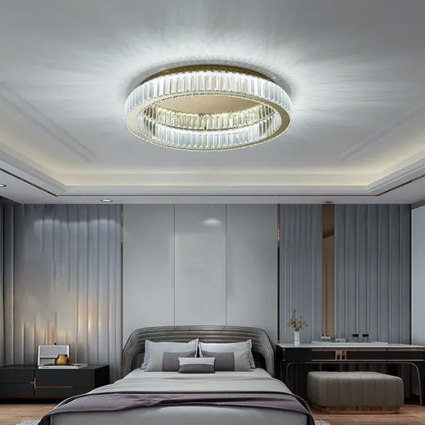 50 cm Round Ceiling Light LED Chandelier Stainless Steel Nordic Style Dining Room Living Room Bedroom