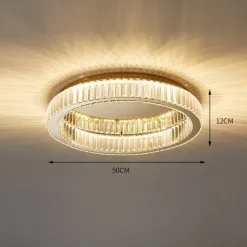 50 cm Round Ceiling Light LED Chandelier Stainless Steel Nordic Style Dining Room Living Room Bedroom