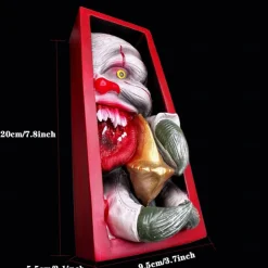 19.8 cm Shiny Library Sculpture, Halloween Decorations, Monster, Personalised Bookend, Peeping on The Bookshelf, Resin Desktop Sculpture Decoration