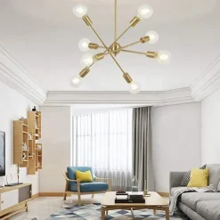 78 cm Single Design Chandelier Metal Geometrical Mini Electroplated Artistic Traditional / Classic 220-240V