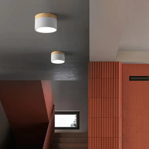 9 cm Single Design Flush Mount Ceiling Lights Aluminum LED Nordic Style 220-240V