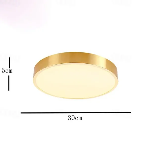 30 cm Single Design Flush Mount Lights Metal Brass Modern 220-240V