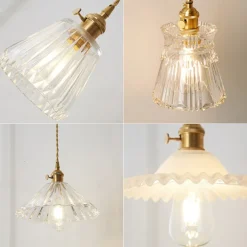 13 cm Single Design Pendant Light LED Glass Antique Brass Modern Nordic Style 85-265V