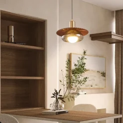 22 cm Single Design Pendant Light Metal Glass Painted Finishes Modern 110-120V 220-240V