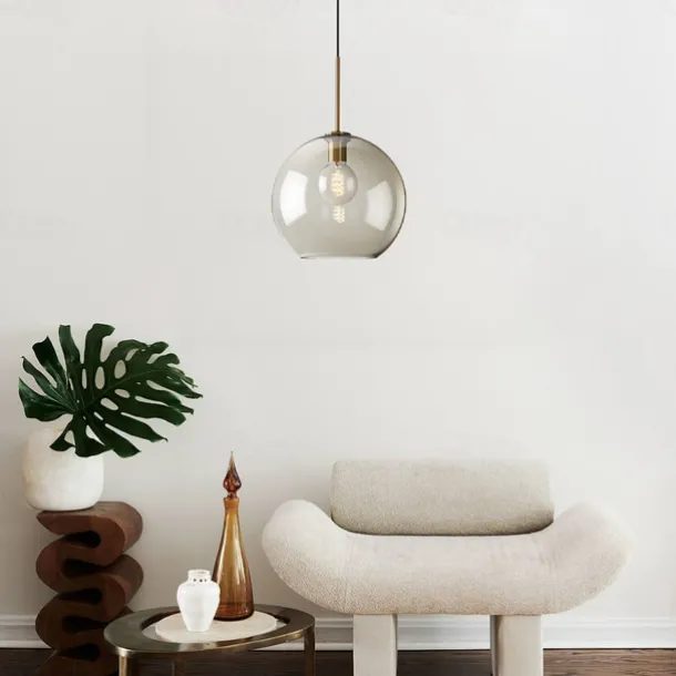 20 cm Single Design Pendant Light Glass Glass Electroplated Vintage Nordic Style 110-120V 220-240V