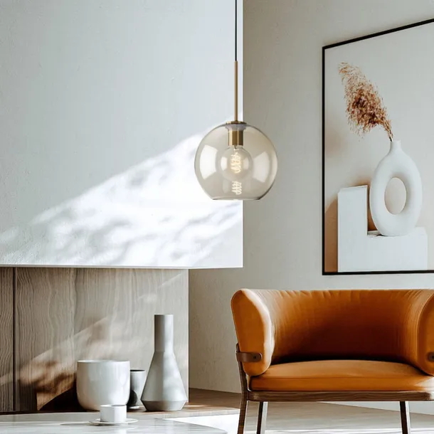 20 cm Single Design Pendant Light Glass Glass Electroplated Vintage Nordic Style 110-120V 220-240V