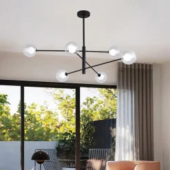 107 cm Sputnik Design Chandelier Metal Linear Island Painted Finishes Modern Nordic Style 220-240V